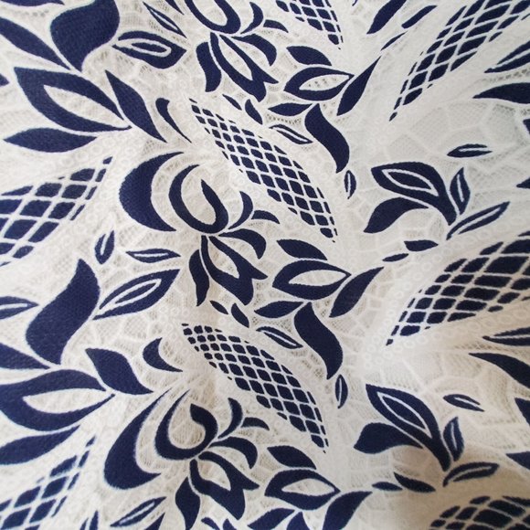 ModCloth Color, Texture, Flatter Mini Dress in Navy Blue and White - Size M - Picture 3 of 9